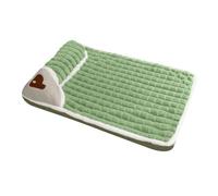HCLZOE Tapis de Lit pour Chien Pet Dog Mat Protégez la Colonne Cervicale Maison pour Chien Détachable Confort Intérieur Fournitures pour Animaux de Compagnie, Vert, XL
