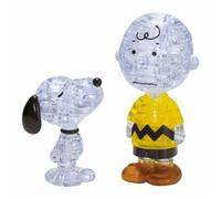 HCM KINZEL Puzzle de cristal 3D Snoopy et Charlie Brown 77 pièces