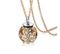 HCMA 1PC Acier Inoxydable urne Porte-Bijoux Boule Cendres urne Pendentif breloque crémation mémorial Collier Bijoux