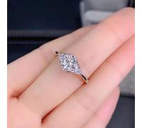 HCMA 3 Carats Mode Artificielle Vert Blanc Bleu Moissanite Pierres Précieuses Bague Réglable pour Les Femmes Bijoux Cadeau De Fiançailles