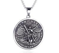 HCMA Archange St.Michael gardien amulette titane acier hommes colliers pendentifs pour garçon Hip hop fête bijoux créativité cadeau