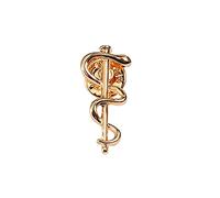 HCMA Broche médicale en métal Badges d'infirmière de médecin Organisation Mondiale de la Santé Bâton de Serpent Broche en émail Vestes Col de Chemise Épinglettes de Bouton
