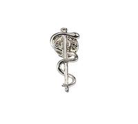 HCMA Broche médicale en métal Badges d'infirmière de médecin Organisation Mondiale de la Santé Bâton de Serpent Broche en émail Vestes Col de Chemise Épinglettes de Bouton