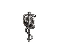 HCMA Broche médicale en métal Badges d'infirmière de médecin Organisation Mondiale de la Santé Bâton de Serpent Broche en émail Vestes Col de Chemise Épinglettes de Bouton