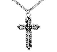 HCMA Collier amulette Collier Viking Double Face Croix d'Athelstan Ragnar Bijoux Indiens Hommes Femmes Pendentif Viking Cadeau
