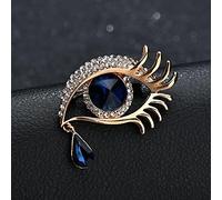 HCMA Cristal de Luxe Larme balancent Broche Mode Strass Mauvais œil Bijoux Charme Broche pour Les Femmes