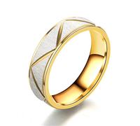 HCMA Nouveau Mode Couple Bijoux Cadeaux Couleur Or Bandes de Mariage Anneaux pour Amour Finition Mate Titane Acier Femmes Hommes Bijoux