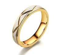 HCMA Nouveau Mode Couple Bijoux Cadeaux Couleur Or Bandes de Mariage Anneaux pour Amour Finition Mate Titane Acier Femmes Hommes Bijoux
