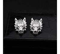 HCMA Nouvelle chaîne Punk Broches de Loup Broches pour Costume pour Hommes Broche Collier décoré tête de Loup Chemise Accessoires marée Corsage Broche Broches