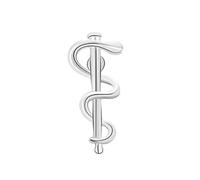 HCMA Organisation Mondiale de la santé OMS Logo Broches pour médecin Infirmière Symbole médical Pharmacie Bien-être Ruban Serpent Caducée Pins Badge