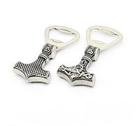 HCMA Ouvre-Bouteille en Acier Inoxydable Odin Totem Titane Acier Viking Viking Marteau de Thor Ouvre-Bouteille de bière rétro
