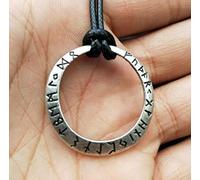 HCMA Pendentif Rustique Amoureux avec Les Bijoux de Collier Viking The Elder Futhark Runes