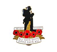 HCMA Soldat Britannique Fleur Base émail Broche Fleur Rouge Boucle épingles vêtements Sac Accessoires armée Guerrier mémorial ami Cadeau