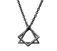 HCMA Style minimaliste Géométrique Triangle Carré Combinaison Collier Hip Hop Net Marée Rouge Hommes Et Femmes Couple Pendentif Cadeau