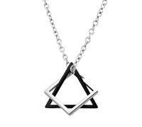 HCMA Style minimaliste Géométrique Triangle Carré Combinaison Collier Hip Hop Net Marée Rouge Hommes Et Femmes Couple Pendentif Cadeau