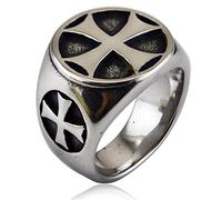 HCMA Titane Acier Templier Croix Anneaux Gamer Cosplay Bague Antique Bijoux À La Mode Vintage Bague De Fête Bijoux Cadeau