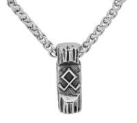 HCMA Vintage Acier Inoxydable Nordique Viking amulette Symbole Collier Arbre de Vie Rune Collier pour Hommes et Femmes Bijoux Cadeau