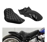 HCmotorku - Garde-boue arrière court pour siège solo de moto - Coussin de protection pour siège conducteur et passager - Compatible avec Harley Softail Fat Boy Breakout 114 107 FLFBS FXBR FXDR 2018
