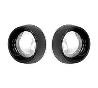 HCmotorku Lot de 2 cache-feux pour clignotants de moto - Pour Harley Touring Road King Street Glide Sportster Softail Dyna 2000-2023 - Noir brillant et transparent
