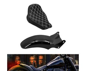 HCmotorku Solo Garde-boue arrière pour moto LED clignotant frein garde-boue feu arrière coussin pilote pour Harley Softail Breakout 114 107 FXBR FXBRS 2018-2023 Noir