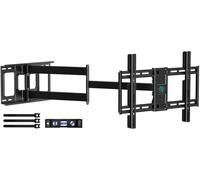 HCMOUNTING Support mural à bras long pour téléviseurs de 42 à 80", mouvement complet avec bras articulés d'extension de 109,2 cm, support TV pivotant et inclinable, peut supporter jusqu'à 50 kg, VESA