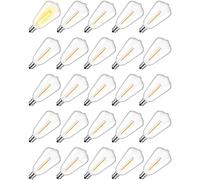 Hcnew Ampoules LED ST38 pour Guirlande Solaire Exterieur, Blanc Chaud 2700 K, 1 W équivalent à 5 W, 3V E12 Ampoule Decorative LED Pour Guirlande Guinguette solaires,Fêtes,Jardins,Mariage