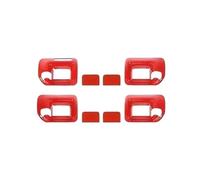 HCPAVEXT Couverture Décoration Poignée Porte Intérieure Voiture Pour Chevrolet Pour Silverado 2014 2015 2016 2017 2018 Poignées Intérieures Voiture(Red)