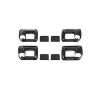 HCPAVEXT Couverture Décoration Poignée Porte Intérieure Voiture Pour Chevrolet Pour Silverado 2014 2015 2016 2017 2018 Poignées Intérieures Voiture(Carbon fiber grain)