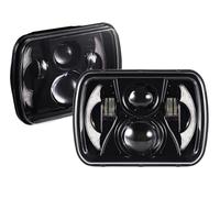 HCPAVEXT Ensemble Phares Phares À LED 110W H6054 H5054 6052 6053 17,8 X 15,2cm 12,7x17,8cm Feux Croisement Et Jour Halo pour Patrol Y60 1980-1994 pour N&issan 240SX(s13)(2PCS)