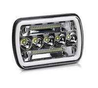 HCPAVEXT Ensemble Phares pour Jeep pour Cherokee XJ pour Wrangler YJ 5X7Inch 7X6Inch LED Phare Hi-Lo Faisceau Halo DRL
