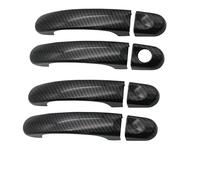 HCPAVEXT Kit Garnitures Chromées Pour Poignées De Porte Extérieures Latérales Pour VW Touran Caddy Pour Transporter T5 2003-2015 (fibre de carbone)