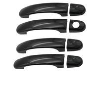HCPAVEXT Kit Garnitures Chromées Pour Poignées De Porte Extérieures Latérales Pour VW Touran Caddy Pour Transporter T5 2003-2015 (Black)