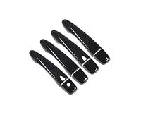 HCPCNDNMUB Sortie Echappement Chrome Noir Brillant Poignée De Porte De Voiture Couverture Autocollant Accessoires De Style Pour XTrail Pour X Trail T32 Mk3 2014-2020(Black 2 buttons)