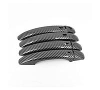 HCPCNDNMUB Sortie Echappement Pour Audi Q5 2008 2009 2010 2011-2016 En Fiber De Carbone Chrome Poignée De Porte De Voiture Couverture Autocollant Styling Accessoires(Carbon fiber handle)