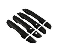 HCPCNDNMUB Sortie Echappement Pour Civic Pour Berline Pour Hayon 2017 2018 2019 2020 2021 Chrome Brillant Noir Poignée De Porte Décoration Couverture Garniture Accessoires