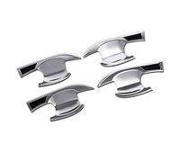 HCPCNDNMUB Sortie Echappement Pour Mitsubishi Eclipse Cross 2018 2019 Voiture Poignée Extérieure Externe Attraper Couverture Bol Protection Garniture Autocollant Accessoires(Door Bowl Silver)