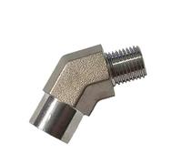 HCPGBGLBTF Adaptateur de raccord de tuyau coudé for 45 degrés en acier inoxydable 304, filetage femelle vers mâle 1/8", 1/4", 3/8", 1/2" BSP Coude fileté(BSP1I2)