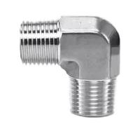 HCPGBGLBTF Adaptateur de raccord de tuyau forgé en acier inoxydable 304/316, coude femelle/mâle BSP NPT 1/8", 1/4", 3/8", 1/2", 3/4" Coude fileté(316SS Male,NPT1I8_SIZE)