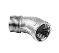 HCPGBGLBTF Coude fileté for 45 degrés SS304 316 for tuyaux basse pression, raccords filetés BSPT 150 lb, coude for 45 degrés en acier inoxydable moulé Coude fileté(BSPT 316 150LB,UNIT IS INCH_1-1/2")