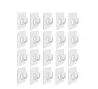 HCPGBGLBTF Crochets adhésifs transparents et solides, sans traces, for rangement de clés, for cuisine, salle bain, porte, mur, multifonction crochet(D 20PCS)
