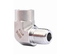 HCPGBGLBTF Raccord coudé for 90 degrés en acier inoxydable 316L forgé, filetage femelle/mâle NPT 1/8", 1/4", 3/8", 1/2" Coude fileté(Female-Male Elbow,1/2")