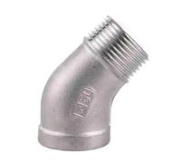 HCPGBGLBTF Raccord coudé mâle fileté en acier inoxydable 304, raccord femelle coudé for 45 degrés, raccord de tuyau for 90 degrés, 1/4", 3/8", 1/2", 1"2". Coude fileté(1,One Size)