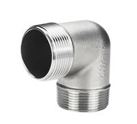 HCPGBGLBTF Raccord de tuyau coudé for 90 degrés en acier inoxydable 304 for filetage mâle BSPT 1/4", 3/8", 1/2", 3/4", 1", 1-1/4", 1-1/2", 2" Coude fileté(1-1/2")