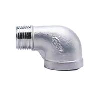 HCPGBGLBTF Raccord de tuyau fileté coudé femelle x mâle 1/2" 1/4" 3/8" 3/4" 1" 2" en acier inoxydable 304 Coude fileté(1I2 to 3I4,5 Pcs)