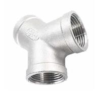 HCPGBGLBTF Raccord en Y en acier inoxydable 304, filetage interne, T incliné for 45 degrés, filetage interne, trois voies, interface trois voies, tuyaux un tiers Coude fileté(Y-F,1/2")