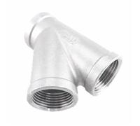 HCPGBGLBTF Raccord en Y en acier inoxydable 304, filetage interne, T incliné for 45 degrés, filetage interne, trois voies, interface trois voies, tuyaux un tiers Coude fileté(Y-45,1/4")