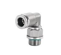 HCPGBGLBTF Raccord pneumatique rotatif for une touche en acier inoxydable 304, filetage mâle métrique M5 M6 M8 M10 M12 M14 M20, connecteur rapide Coude fileté(6mm-M8x1)