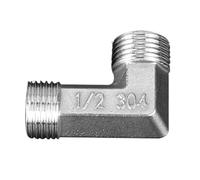 HCPGBGLBTF Raccords for Angle droit en acier inoxydable 1/2 "3/4" 1 "BSP filetage mâle femelle adaptateur rapide coupleur Konektor for Udara Minyak gaz Coude fileté(C,10 PCS_BSP)