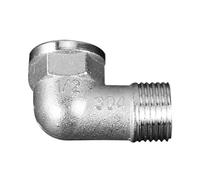 HCPGBGLBTF Raccords for Angle droit en acier inoxydable 1/2 "3/4" 1 "BSP filetage mâle femelle adaptateur rapide coupleur Konektor for Udara Minyak gaz Coude fileté(B,10 PCS_BSP)