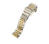 HCPHCVEVVK Ajustement for Breitling bracelets de montre or Avenger Challenger solide en acier inoxydable boucle pliante hommes 20 22 24mm bracelet de montre(Steel golden,22mm)